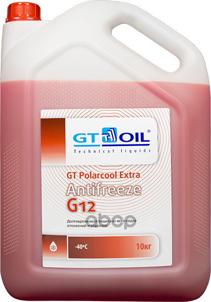 Антифриз Готовый Карбоксилатный Красный Polarcool Extra G12 10Кг GT OIL арт. 4606746008278