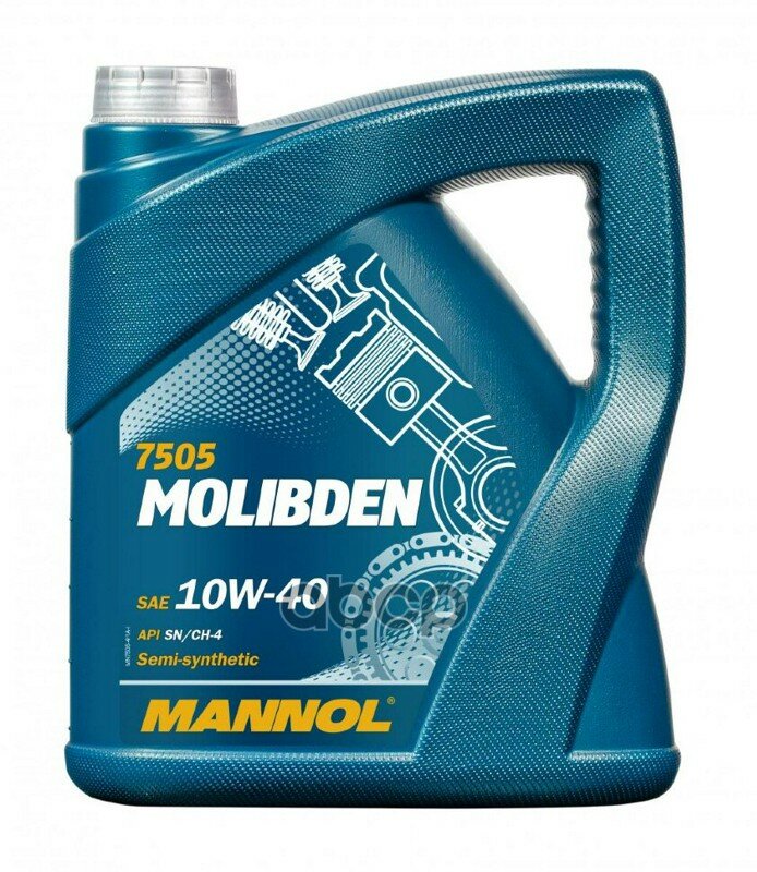 75054   10w40 Mannol 4  7505 Molibden Petrol/Diesel Sn/Ch-4 MANNOL . 75054