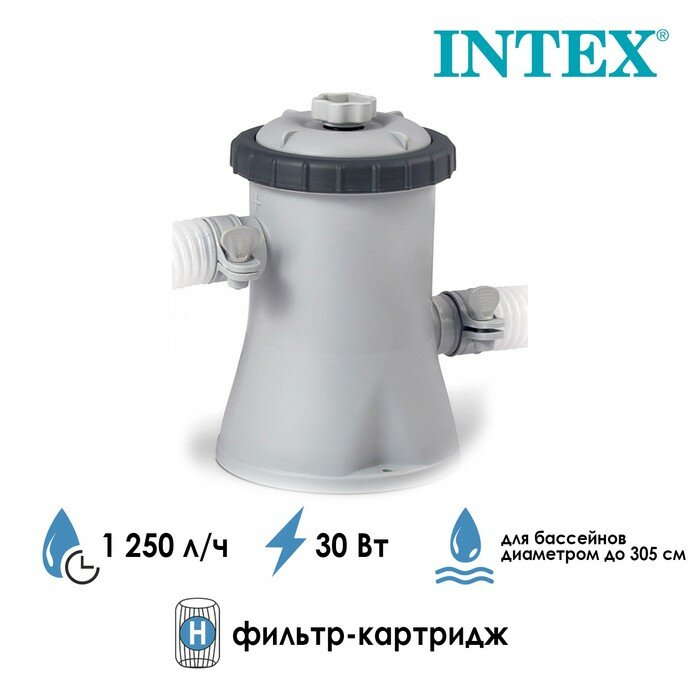 Фильтр-насос для бассейнов с картриджем типа «H», 1250 л - ч, 28602 INTEX - фотография № 1