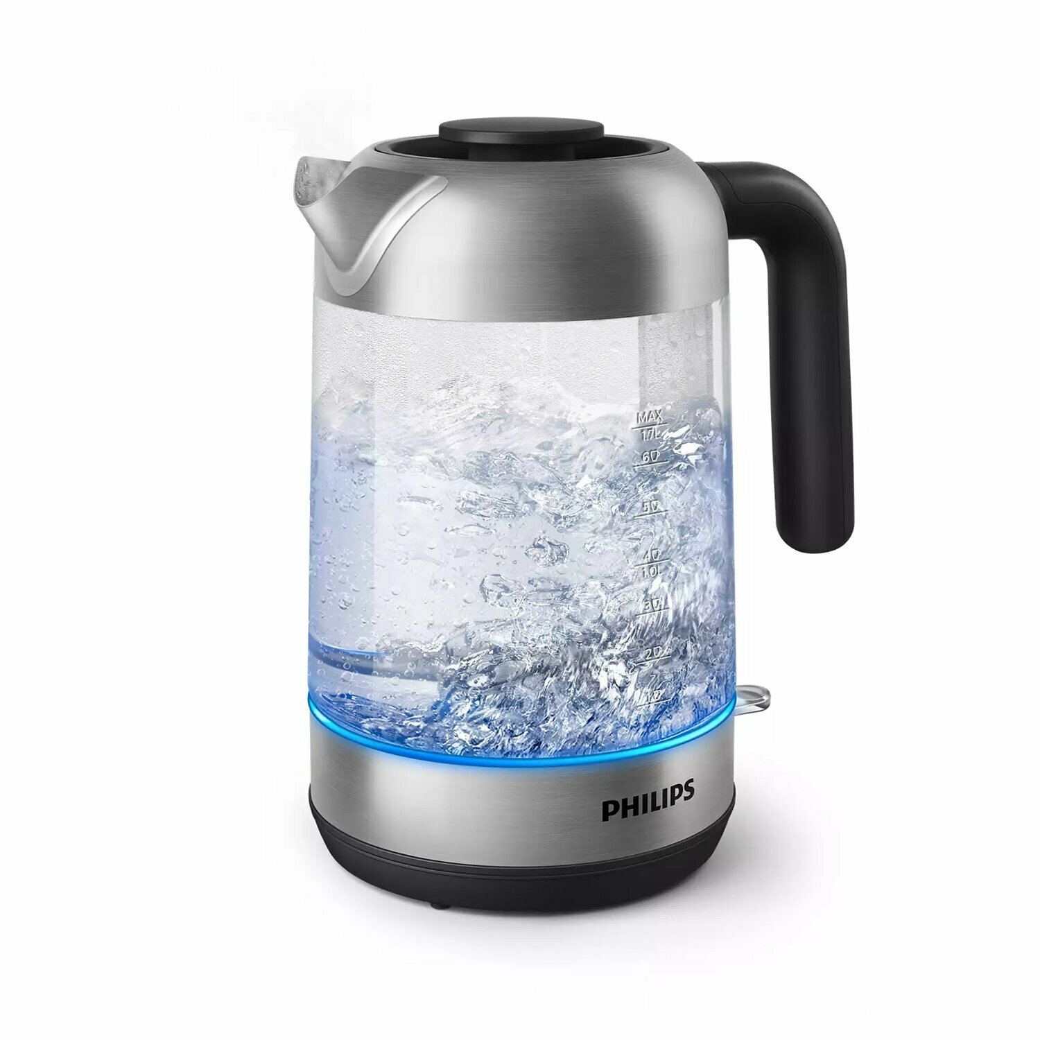 фото Чайник PHILIPS HD9339/80, 1,7 л, 2200 Вт, закрытый нагревательный элемент, стекло, се