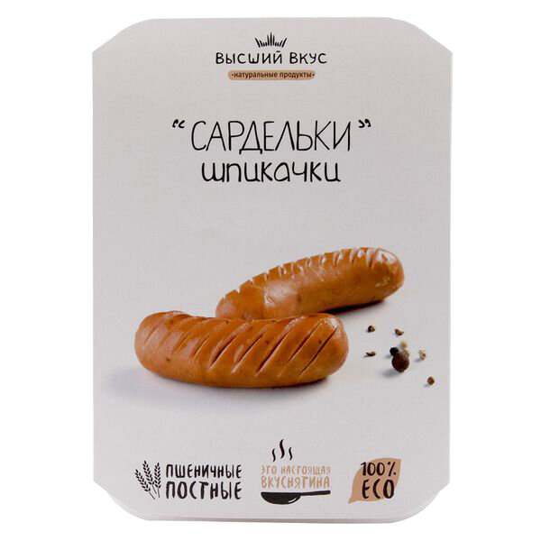 Сардельки Шпикачки постные (vegan sausage) Высший Вкус 400г