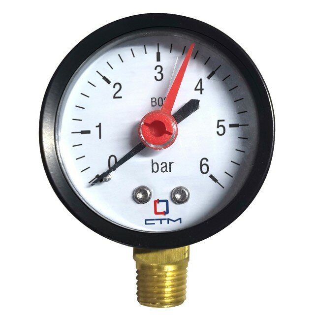 фото Манометр стм вертикальный радиальный 1/4" 0-6 бар