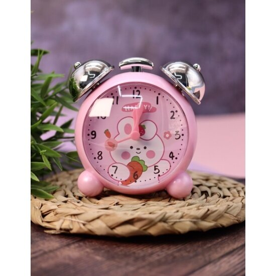 Часы-будильник Ilikegift «Chiming silver», bunny pink