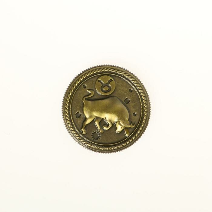 Монета знак зодиака «Телец», d=2,5 см - фотография № 3