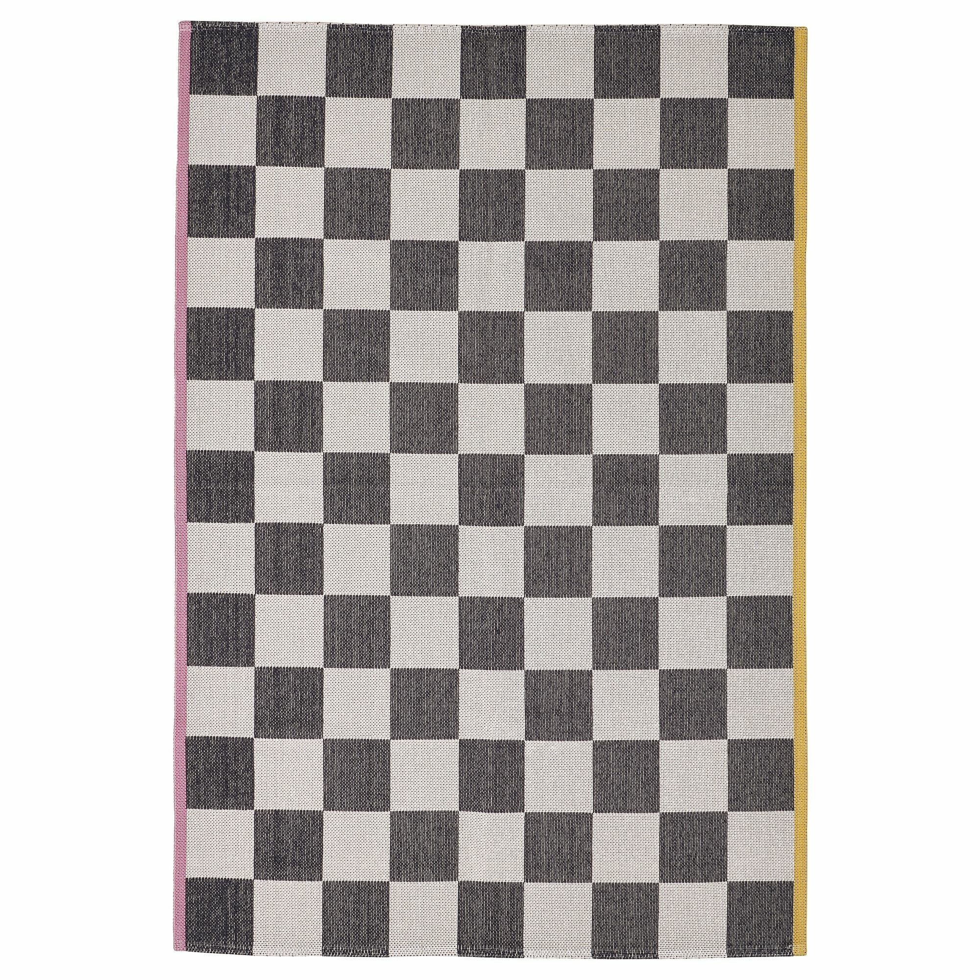 фото IKEA / икея KLASSRUM, классрум, Ковер, бело-черный, 133х195 см