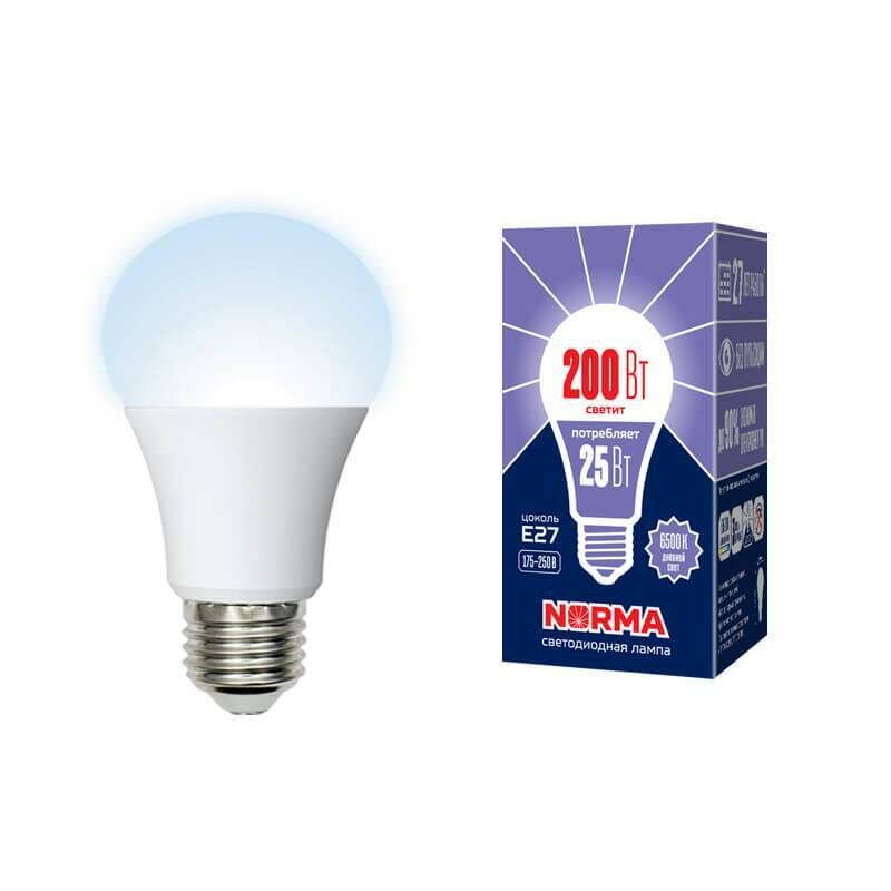 Volpe Лампа светодиодная (UL-00004471) E27 25W 6500K матовая LED-A70-25W/6500K/E27/FR/NR