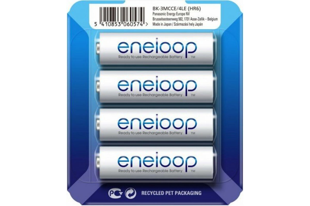 Аккумулятор Panasonic Eneloop AA 1900 4BP (BK-3MCCE/4LE)