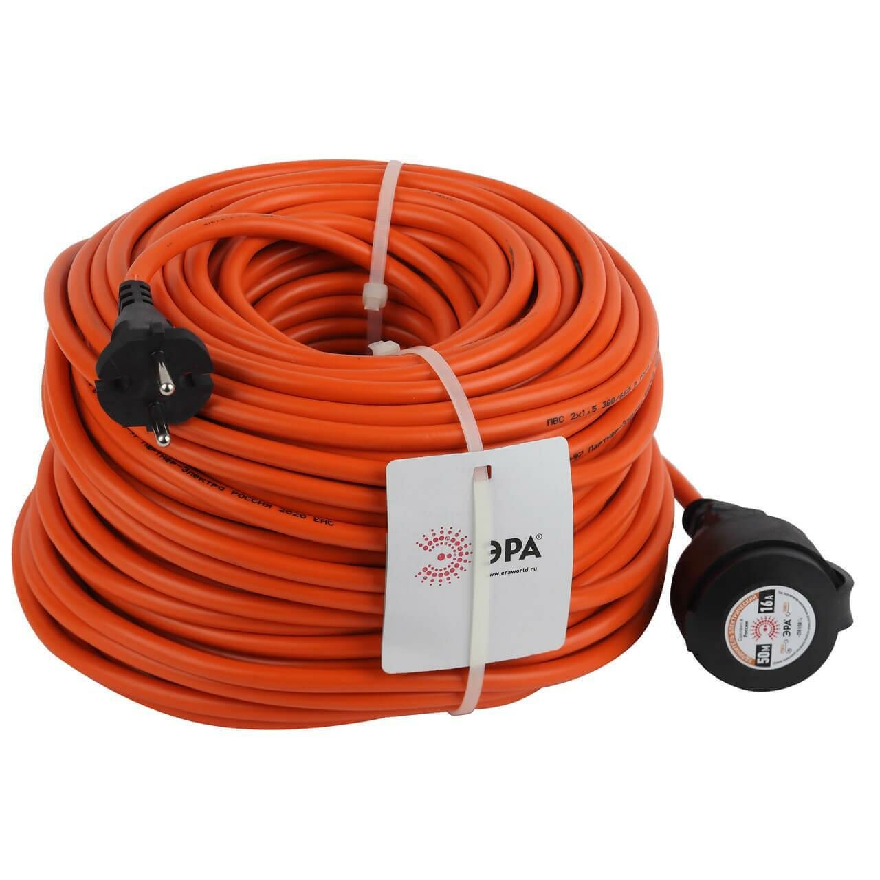 ЭРА Удлинитель силовой ЭРА UPx-1-2x1.5-50m-IP44 Б0046809