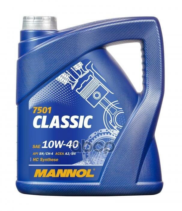 MANNOL 7501 Mannol Classic 10w40 4 Л. Полусинтетическое Моторное Масло 10w-40