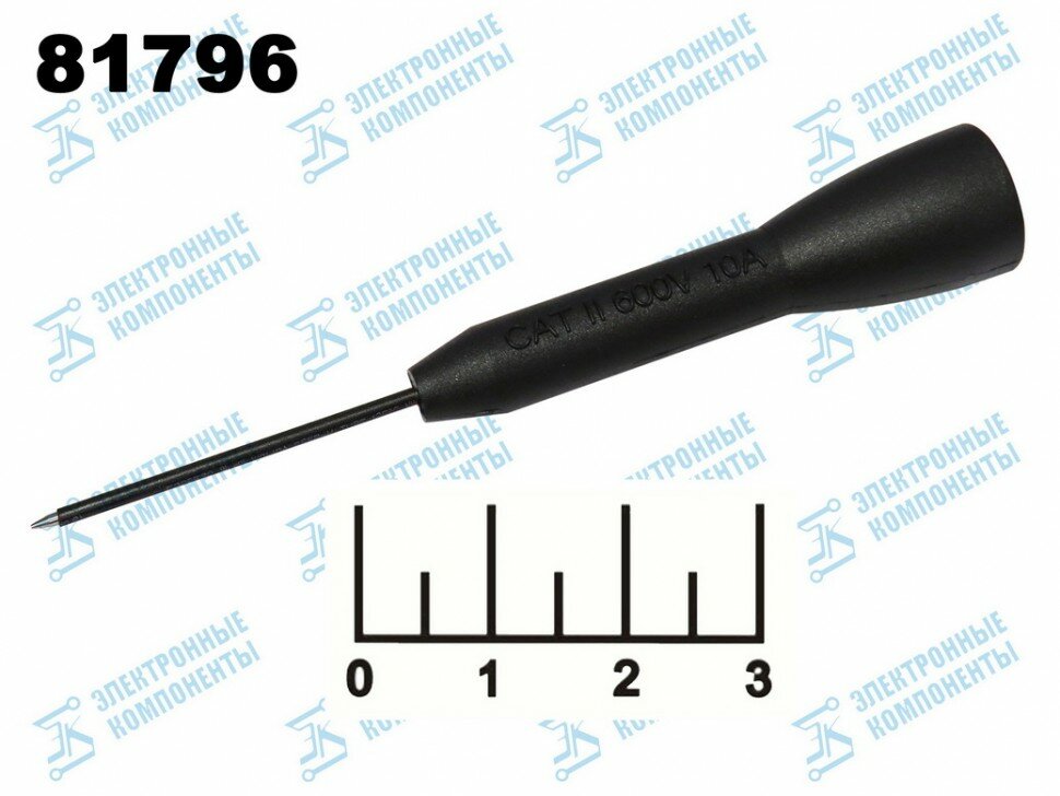 Щуп к прибору 600V 10A BC55-40030-2 черный (тонкий)