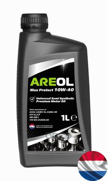 AREOL Areol Max Protect 10W40 (1L)_Масло Моторн.! Полусинтacea A3/B3,Api Sl/Cf,Mb 229.1,Vw 501.01/505.00
