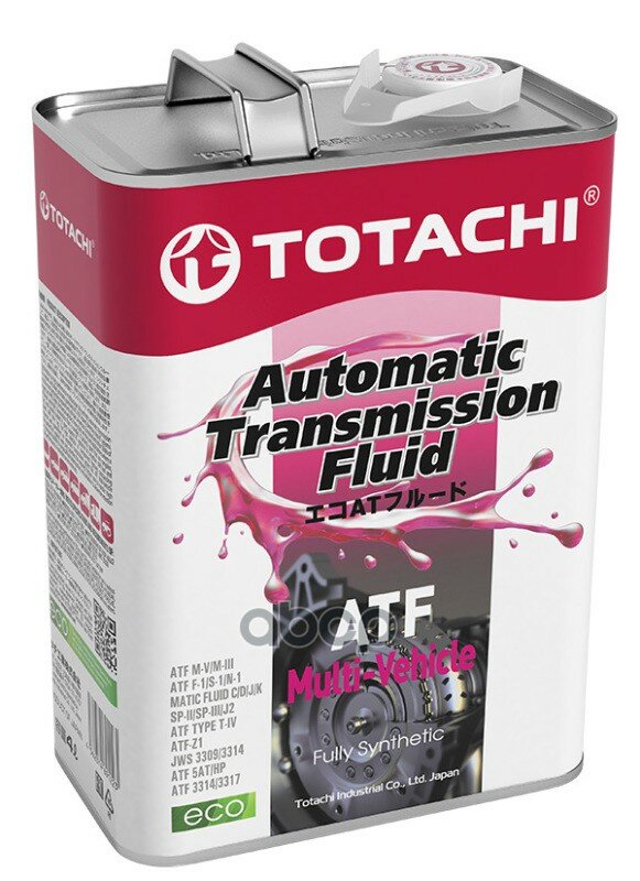 Totachi Atf Multi-Vehicle (4L)_Жидкость Гидравл.! Синт Mazda Atf M-Iii, Nissan Matic Fluid TOTACHI арт. 20604