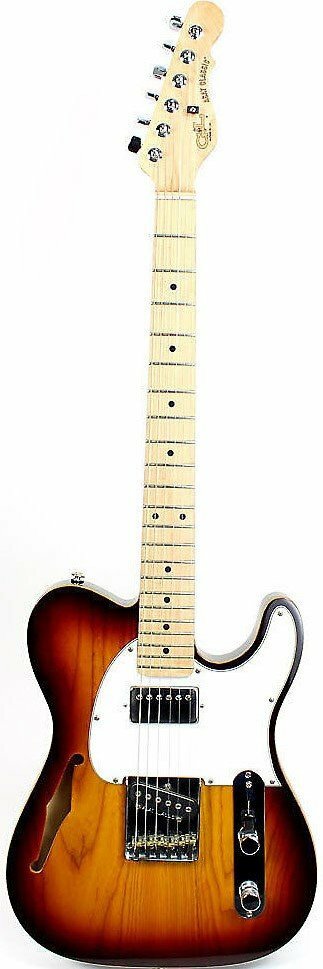 G&L Tribute Asat Classic Bluesboy Semi-Hollow 3-Tone SunBurst MP электрогитара, цвет санбёрст