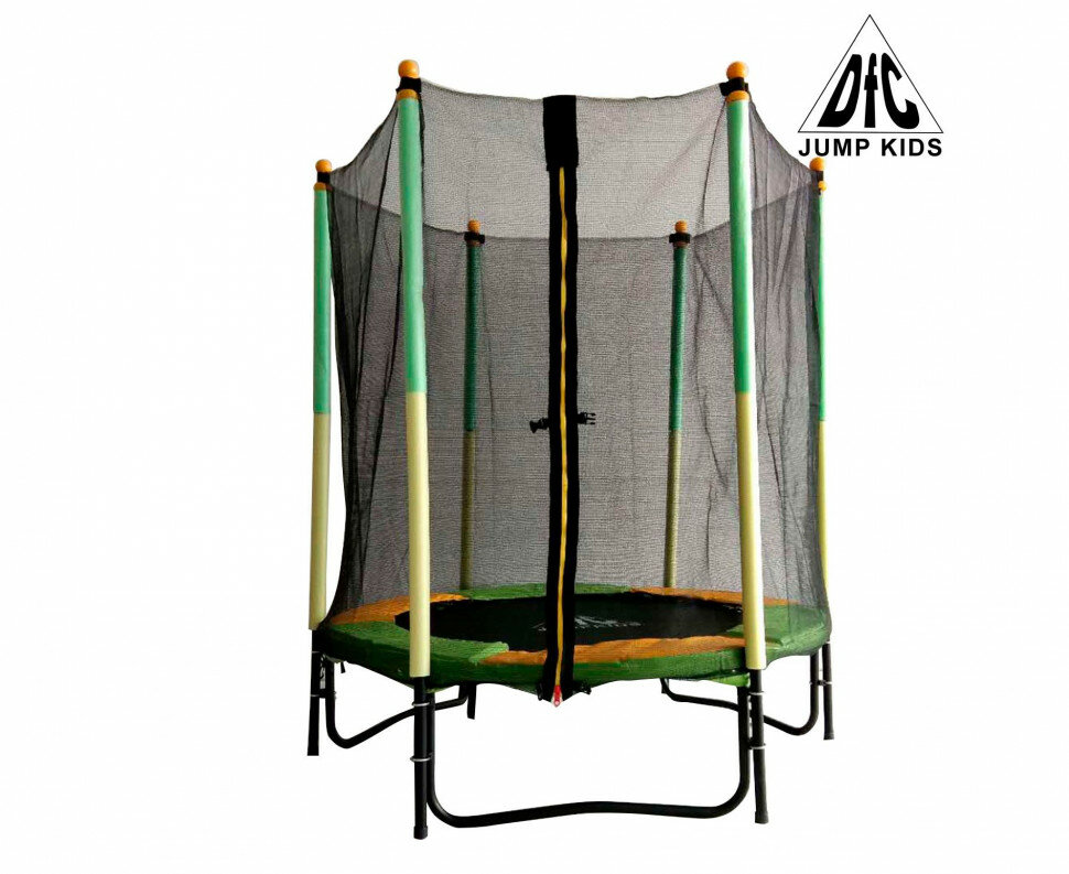 Батут DFC JUMP KIDS 55 зел/желт, сетка (137см)