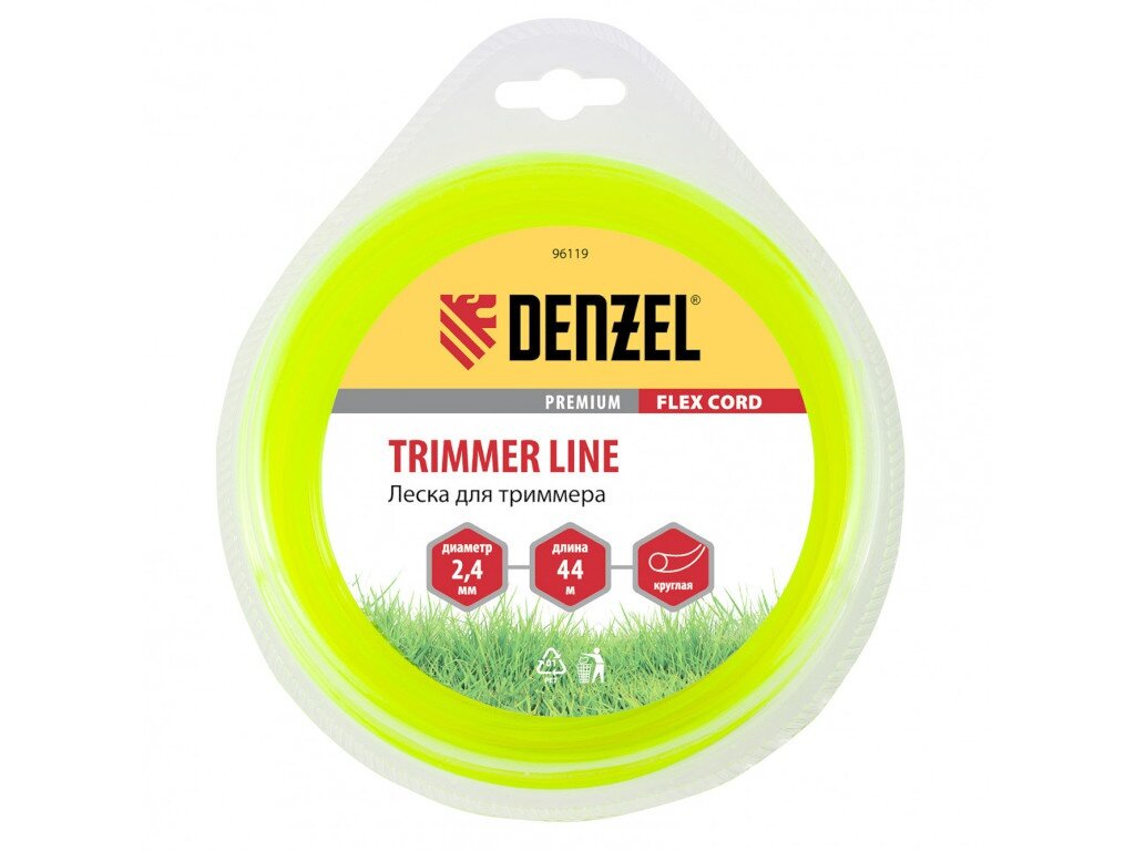 Леска для триммера Denzel Flex Cord 2.4mm x 44m 96119