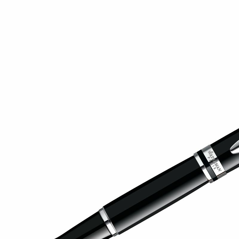 Ручка-роллер Waterman «Expert Black Lacquer СT», черная, 0.8мм, подарочная упаковка