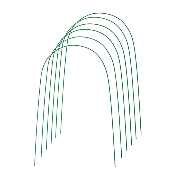 Дуги для парника, металл в кембрике 4 м, d = 10 мм, набор 6 шт. - фотография № 1