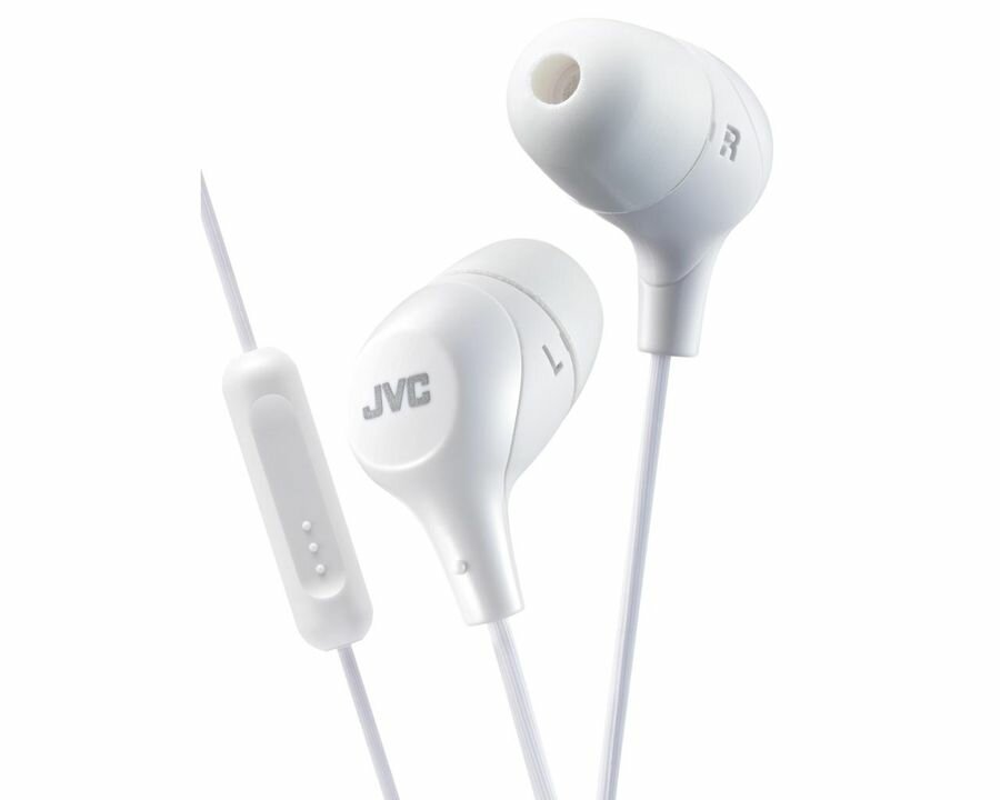 Наушники внутриканальные JVC Marshmallow White с микрофоном (HA-FX38M-W-E) белые