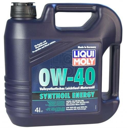 LIQUI MOLY 7536 LiquiMoly 0W40 Synthoil Energy (4L)_масло мотор.!син.\API SM/CF,ACEA A3/B4,VW 502.00/505.00,MB 229.3