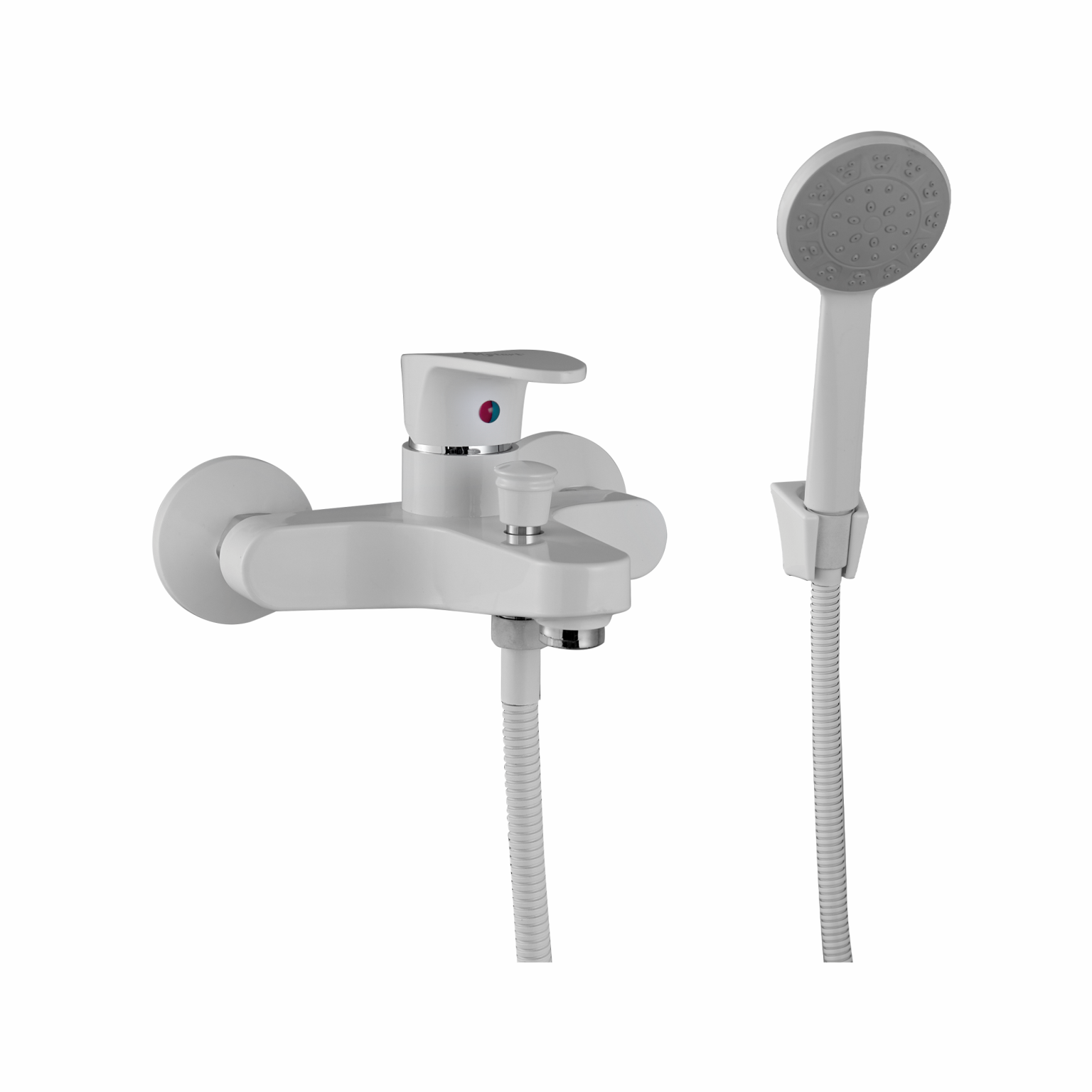 фото смеситель ванно-душевой PLSTART PL3205-8 цвет белый