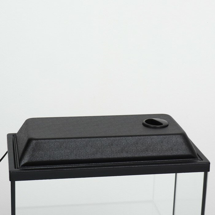 Пижон Аквариум прямоугольный с крышкой, 20 литров, 36 х 19 х 29/34 см, чёрный - фотография № 4