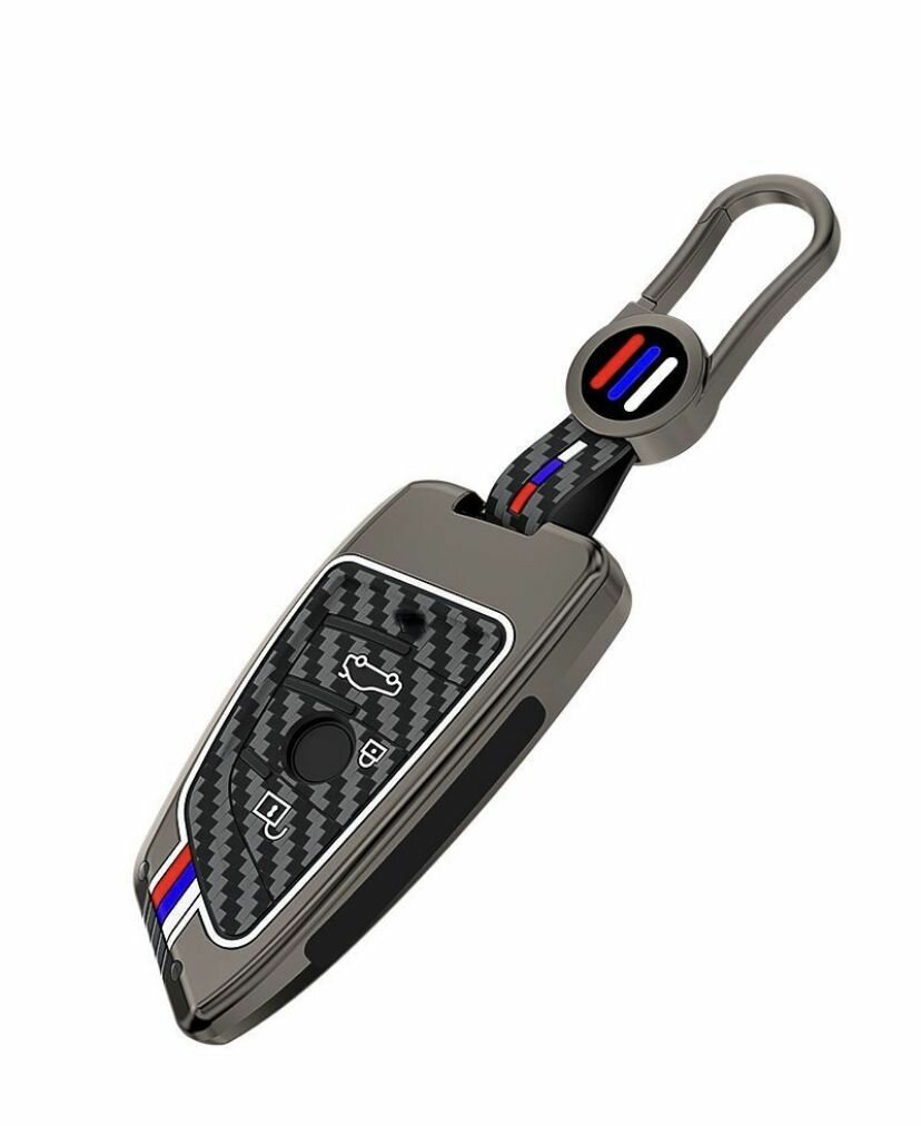 Чехол для ключа автомобиля BMW / БМВ G серии 3 кнопки Carbon grey