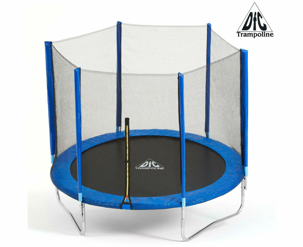 Батут DFC Trampoline Fitness 14ft наружн.сетка, синий (427см)