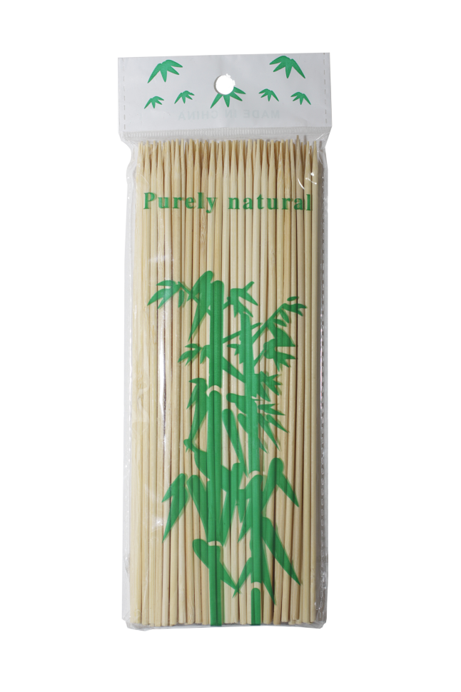 Палочки-шампуры для шашлыка, бамбук, 30см (100шт)