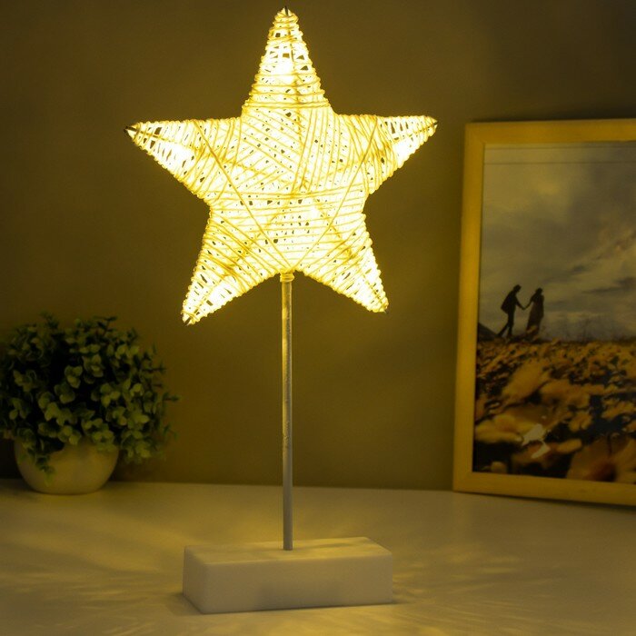 Ночник "Звезда" LED от батареек 3хАА 20,5х5,5х38 см RISALUX - фотография № 3