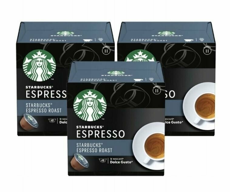 Кофе в капсулах STARBUCKS Espresso 3х12, 36 капсул - фотография № 1