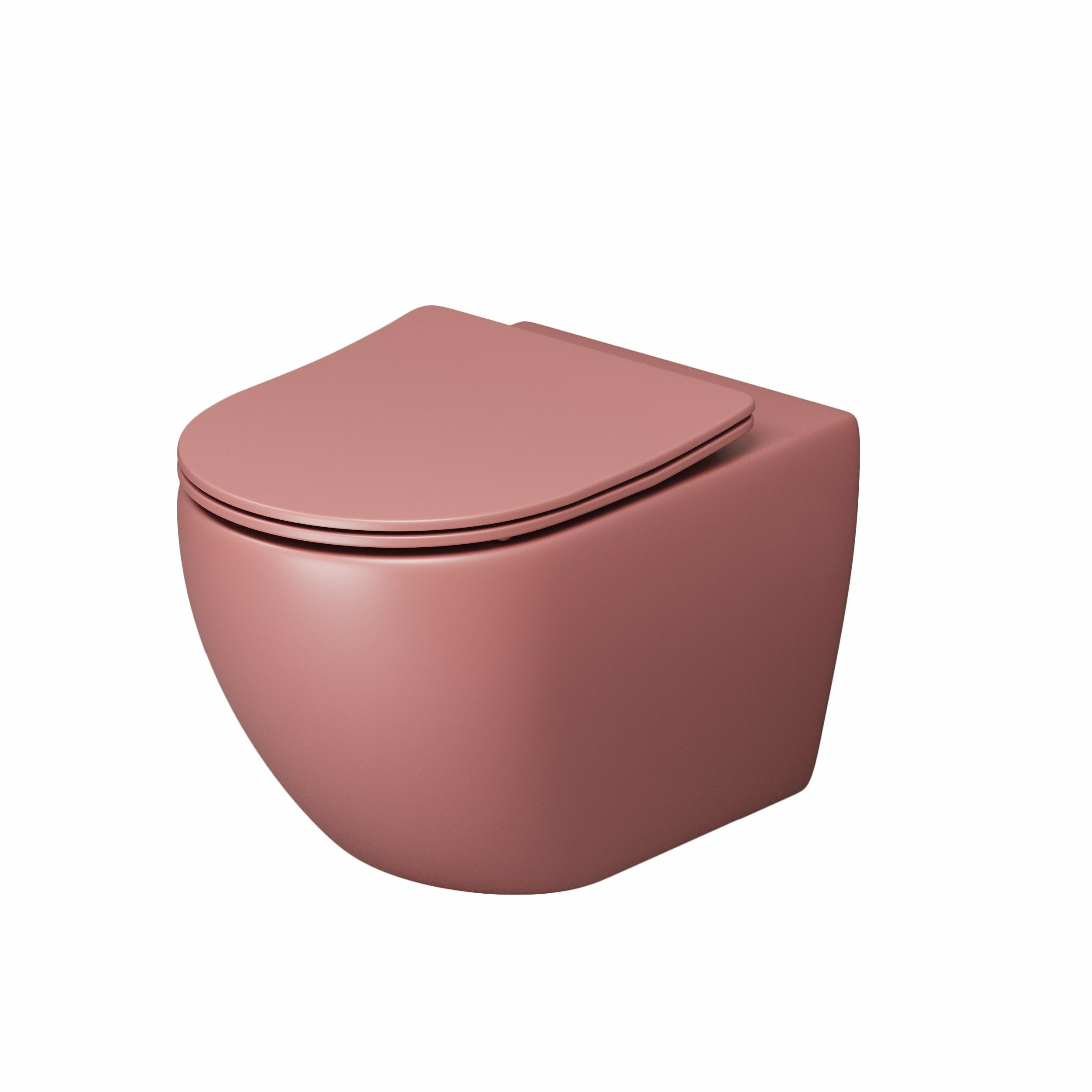Унитаз подвесной Grossman Color розовый с микролифтом - фото №1
