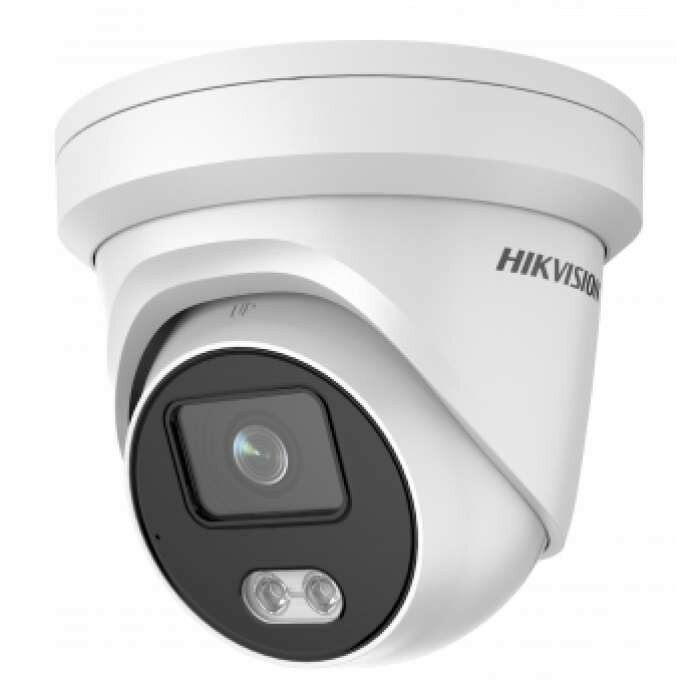 Hikvision DS-2CD2327G2-LU(2.8mm) 2Мп уличная купольная IP-камера с LED-подсветкой до 30м и технологией AcuSense1/2.8" Progressive Scan CMOS; объектив 2.8мм; угол обзора 107°; 0.0005лк@F1.0; сжатие H.