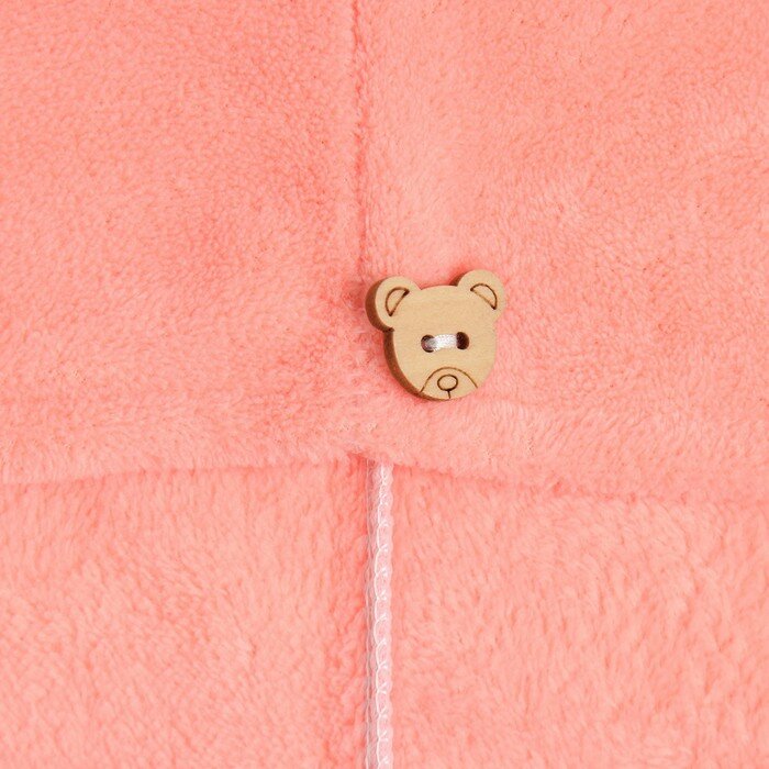 Полотенце-чалма для сушки волос Этель цвет светло-розовый, 65*25 см, 100% п/э - фотография № 2