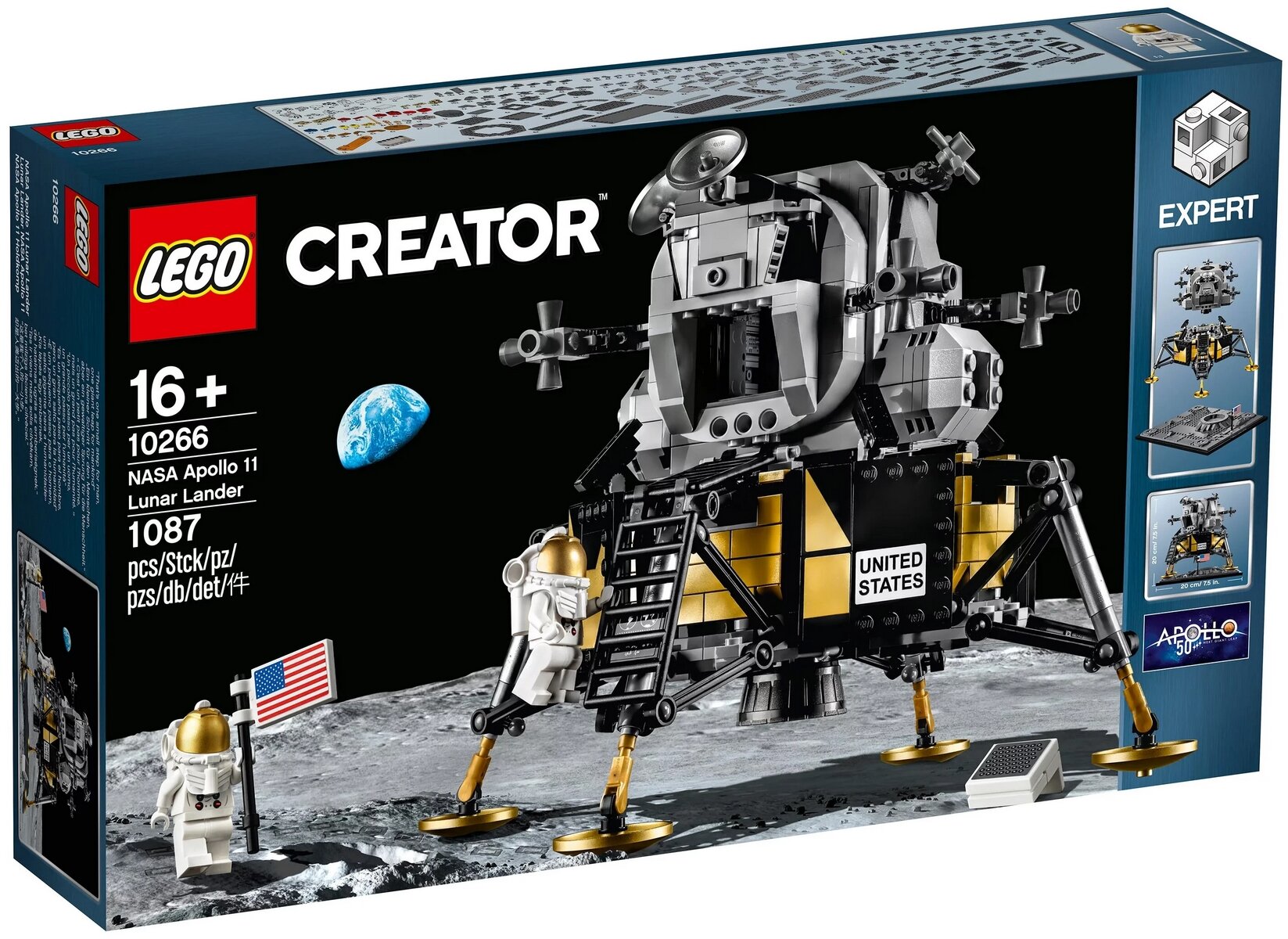 LEGO Конструктор LEGO Creator 10266 Лунный модуль корабля Аполлон 11 наса