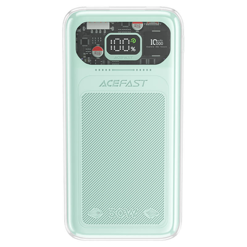 Внешний аккумулятор ACEFAST Sparkling series M1 10000mAh 30W fast charging Power Bank мятный (Mountain mist)