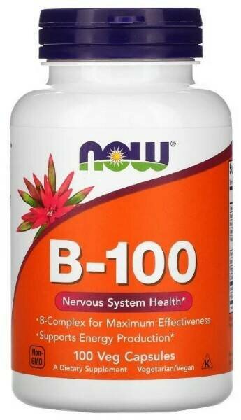 NOW Vitamin B-100, 100 капс.