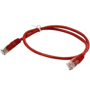 фото Кабель патч-корд UTP 5е категории 0.5 метра красный