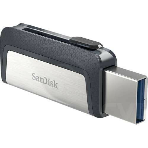 Флешка Sandisk 128Gb Ultra Dual SDDDC2-128G-G46 USB3.0 серый/узор SDDDC2-128G-G46