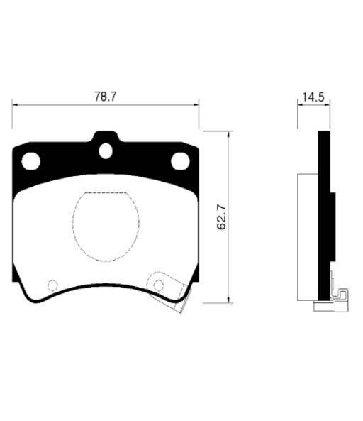 Колодки тормозные дисковые передние hsb hong sung brake HP1001