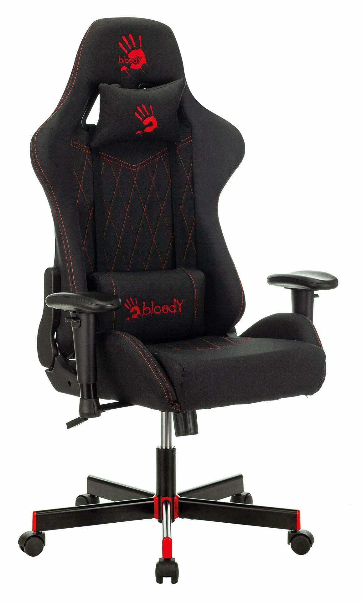 Кресло игровое A4Tech Bloody GC-850, обивка: ткань дышащая, цвет: черный