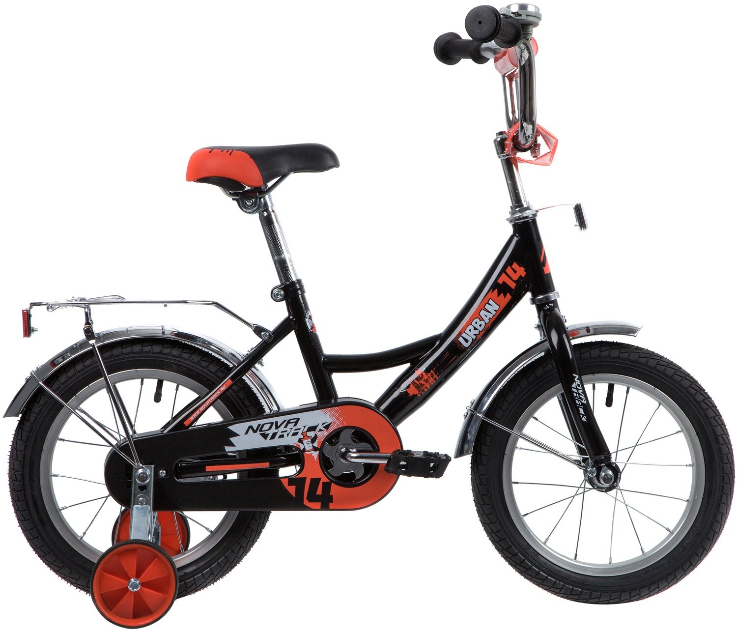 Детский велосипед Novatrack Urban 14 Черный (2020)