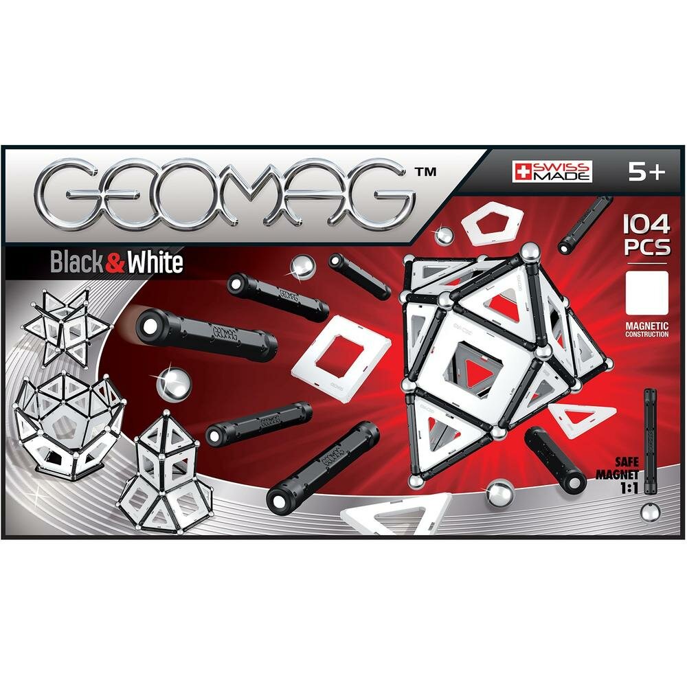 Конструктор магнитный Geomag (Black & White 104 дет.)