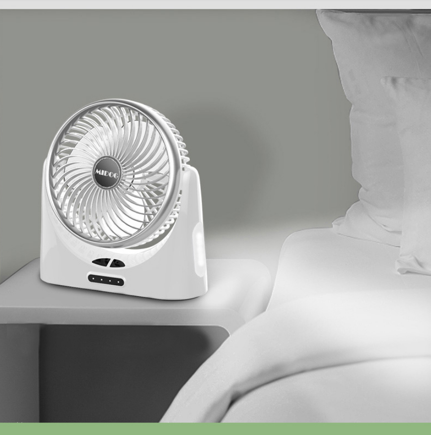 Мини-вентилятор MyPads компактный переносной напольный настольный мощный обдув для дома офиса машины в детскую комнату белого цвета - фотография № 4