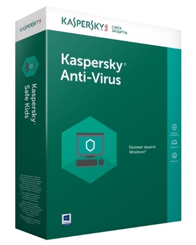 Kaspersky Anti-Virus базовая версия (на 2 компьютера 1 год)