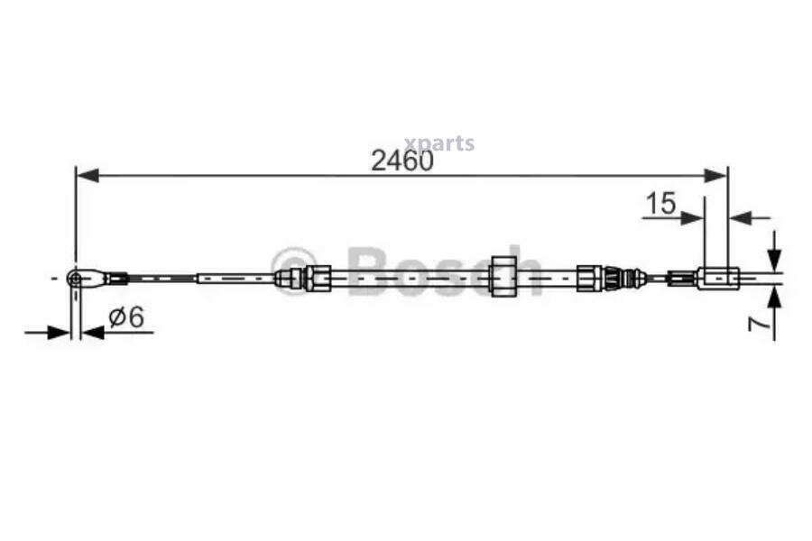 BOSCH 1987477855 Трос ручного тормоза