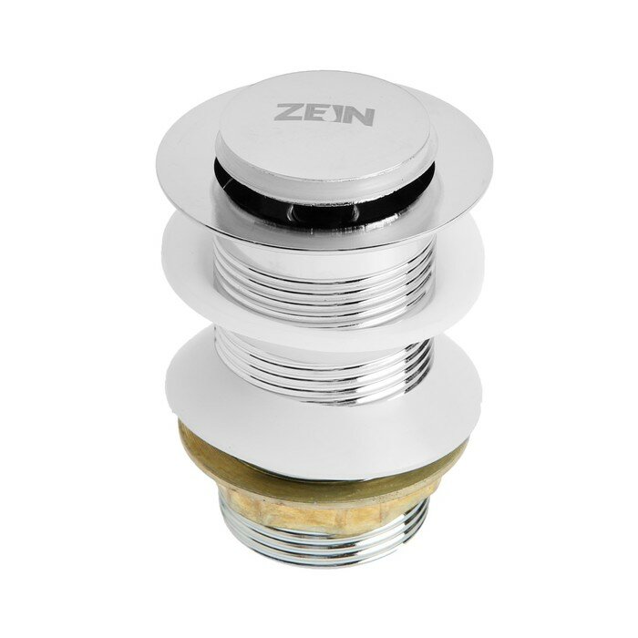 Донный клапан ZEIN B1, маленькая кнопка, нержавеющая сталь, хром - фотография № 2