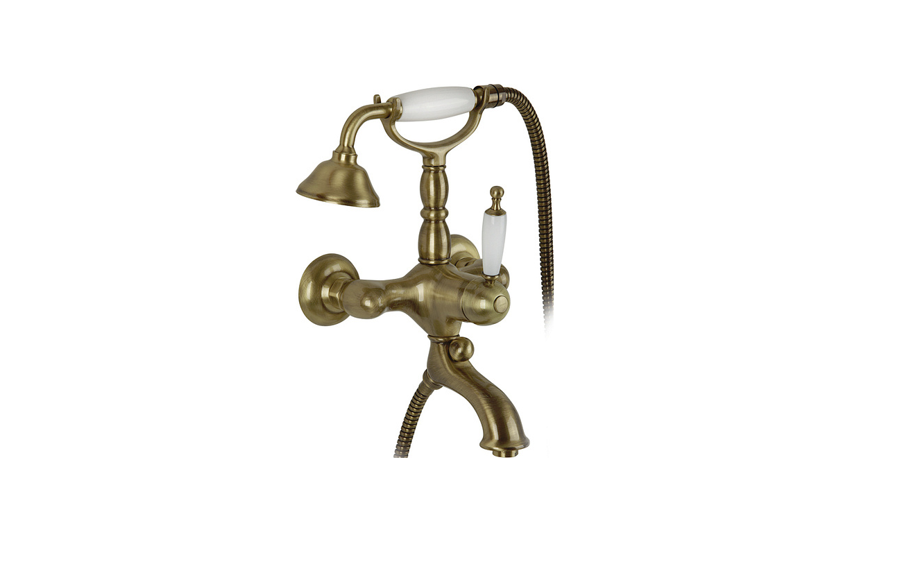 Migliore Oxford ML.OXF-6302.BI.BR Смеситель для ванны внешний, ручка белая, бронза