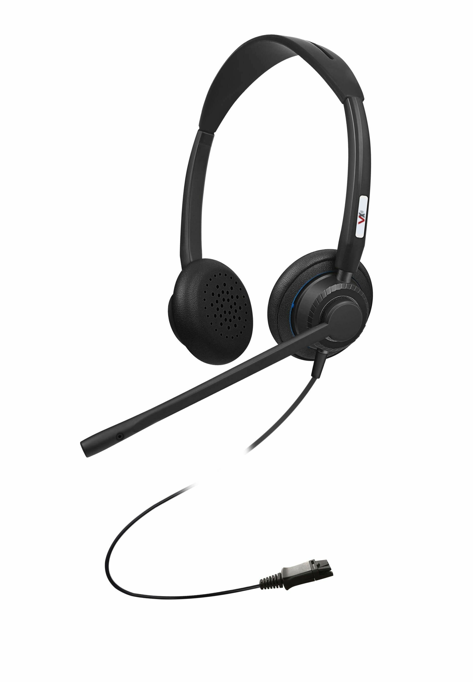 VoiceXpert VXH-700DQ - проводная гарнитура с разъемом QD (QD-Plantronics) 2 динамика шумоподавление