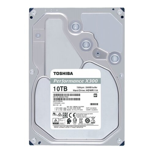 Жесткий диск Toshiba 3.5" SATA-III 10Tb HDWR11AUZSVA X300 (7200rpm) 256Mb 3.5" (HDWR11AUZSVA) OEM