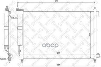 10-45224-Sx_радиатор Кондиционера! Nissan Micra/Note, Renault Modus All 03> Stellox арт. 1045224SX